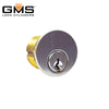 GMS Mortise Cylinder - 1-1/2" - 5-Pin - US26D - Satin Chrome - SC1 - Keyed Alike In 10